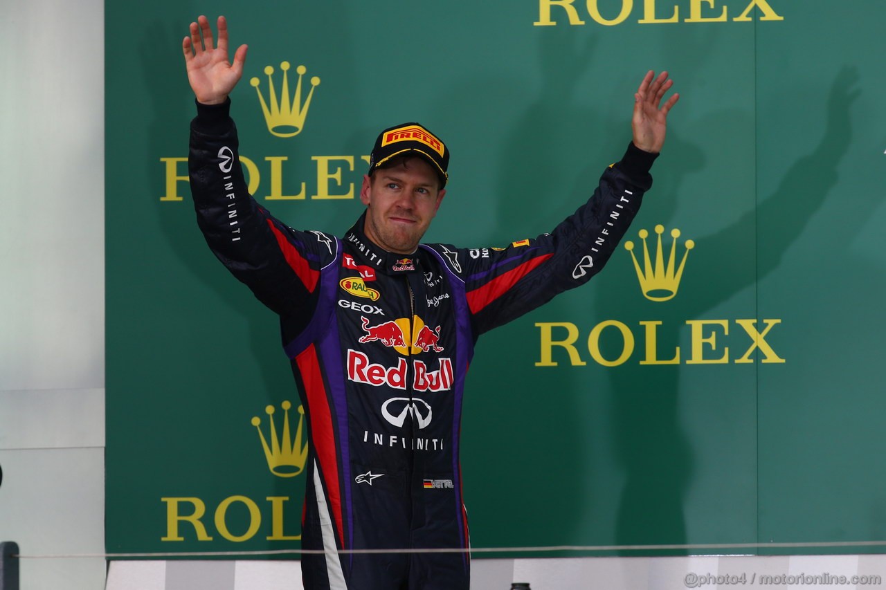 GP AUSTRALIA, 17.03.2013- Gara, terzo Sebastian Vettel (GER) Red Bull Racing RB9 