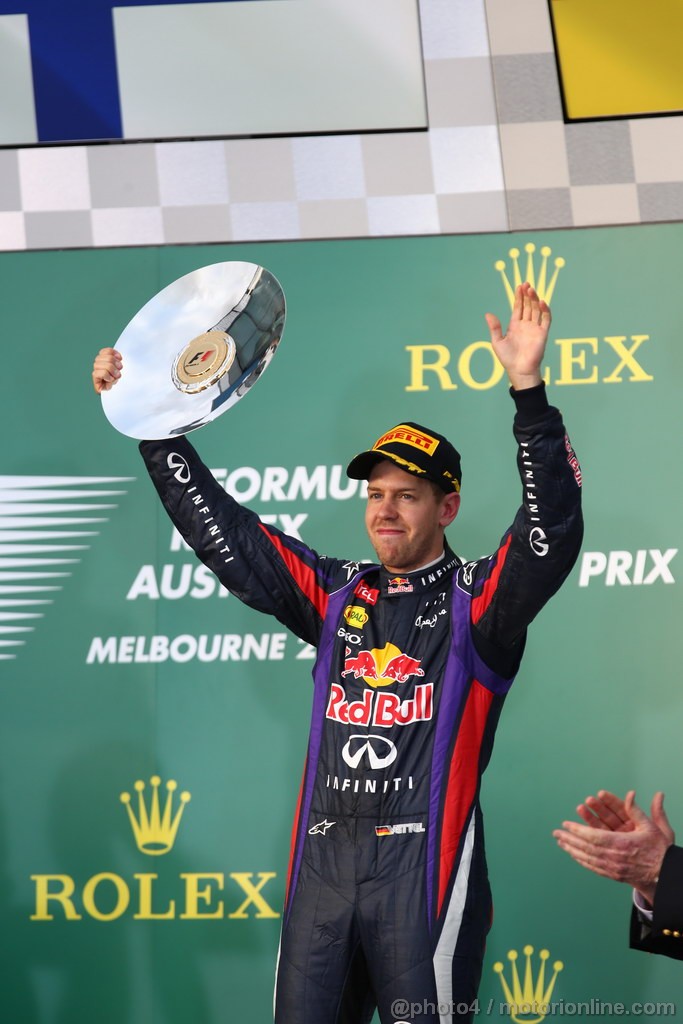 GP AUSTRALIA, 17.03.2013- Gara, terzo Sebastian Vettel (GER) Red Bull Racing RB9 