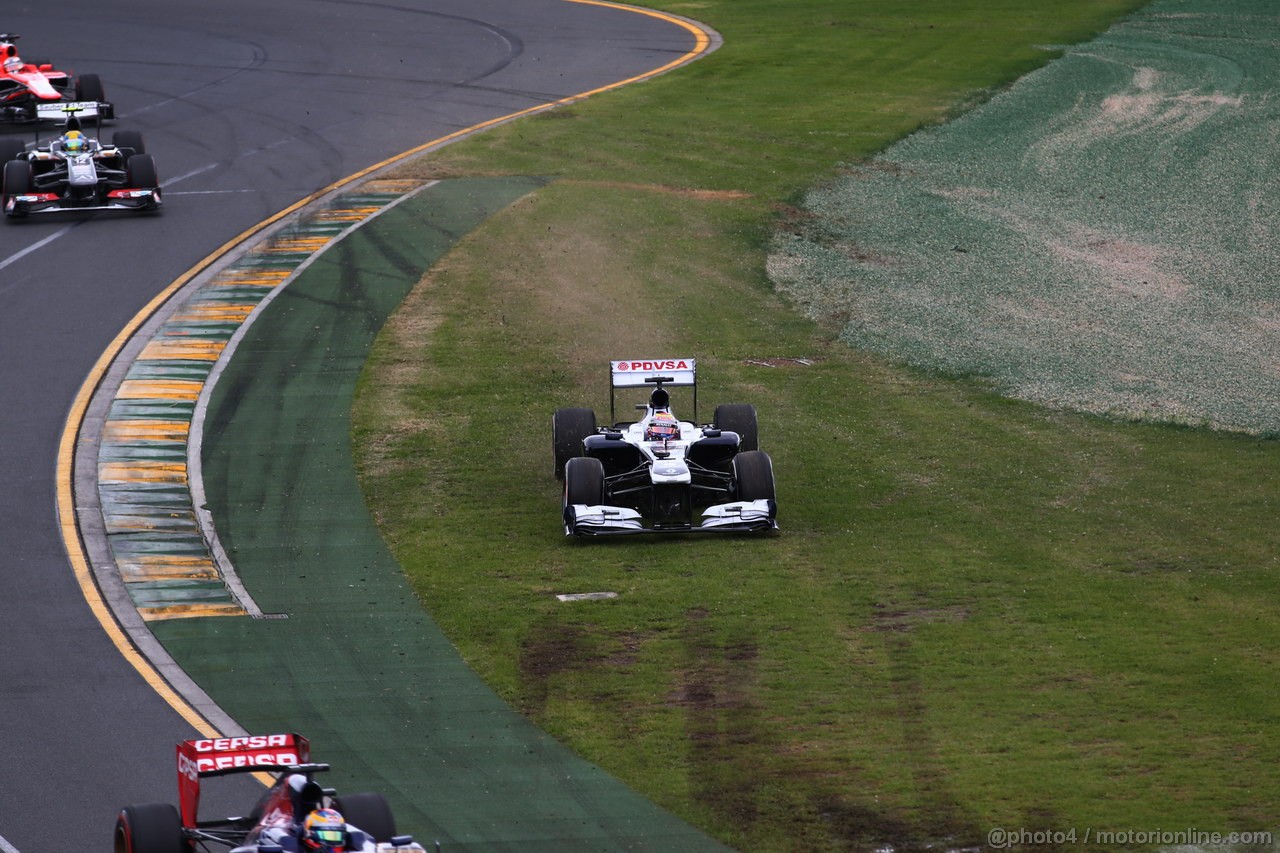 GP AUSTRALIA, 17.03.2013- Gara, Valtteri Bottas (FIN), Williams F1 Team FW35 off track