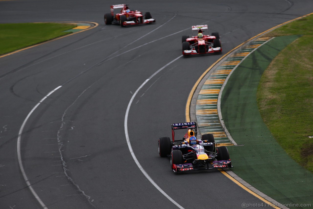 GP AUSTRALIA, 17.03.2013- Gara, Sebastian Vettel (GER) Red Bull Racing RB9 