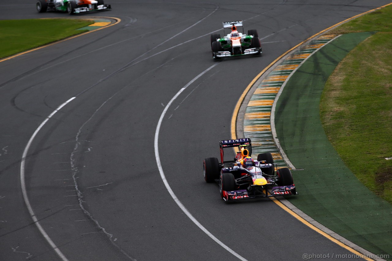 GP AUSTRALIA, 17.03.2013- Gara, Mark Webber (AUS) Red Bull Racing RB9 