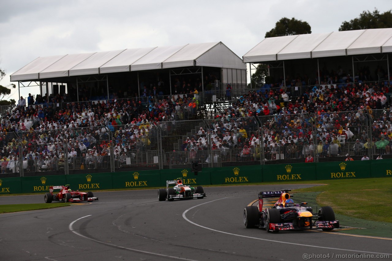 GP AUSTRALIA, 17.03.2013- Gara, Sebastian Vettel (GER) Red Bull Racing RB9 