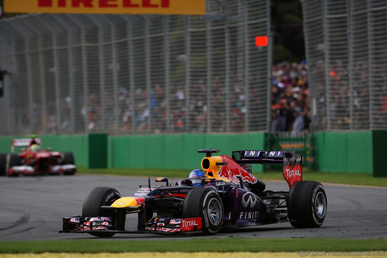 GP AUSTRALIA, 17.03.2013- Gara, Sebastian Vettel (GER) Red Bull Racing RB9 