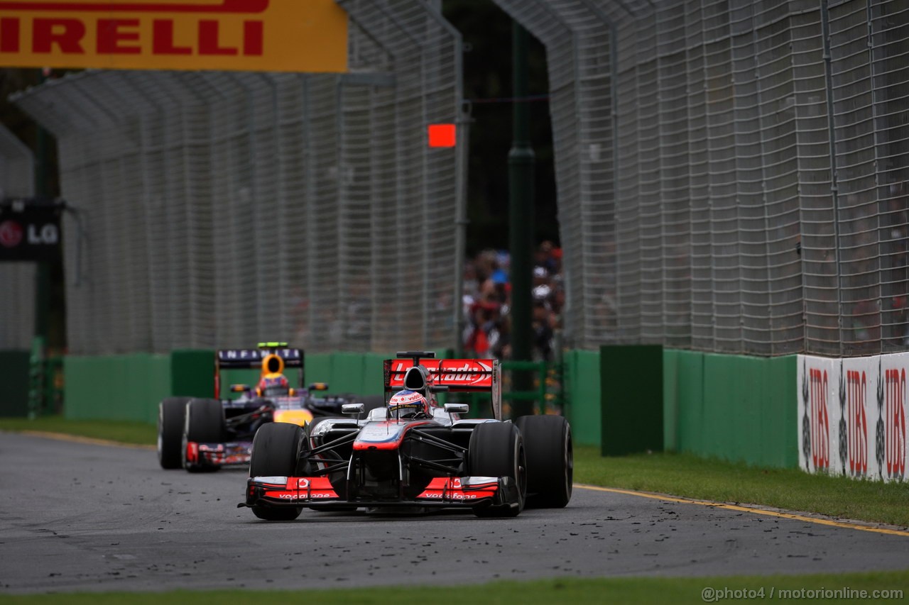 GP AUSTRALIA, 17.03.2013- Gara, Jenson Button (GBR) McLaren Mercedes MP4-28 