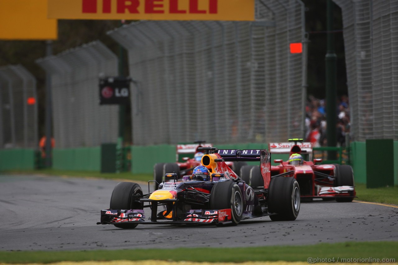 GP AUSTRALIA, 17.03.2013- Gara, Sebastian Vettel (GER) Red Bull Racing RB9 