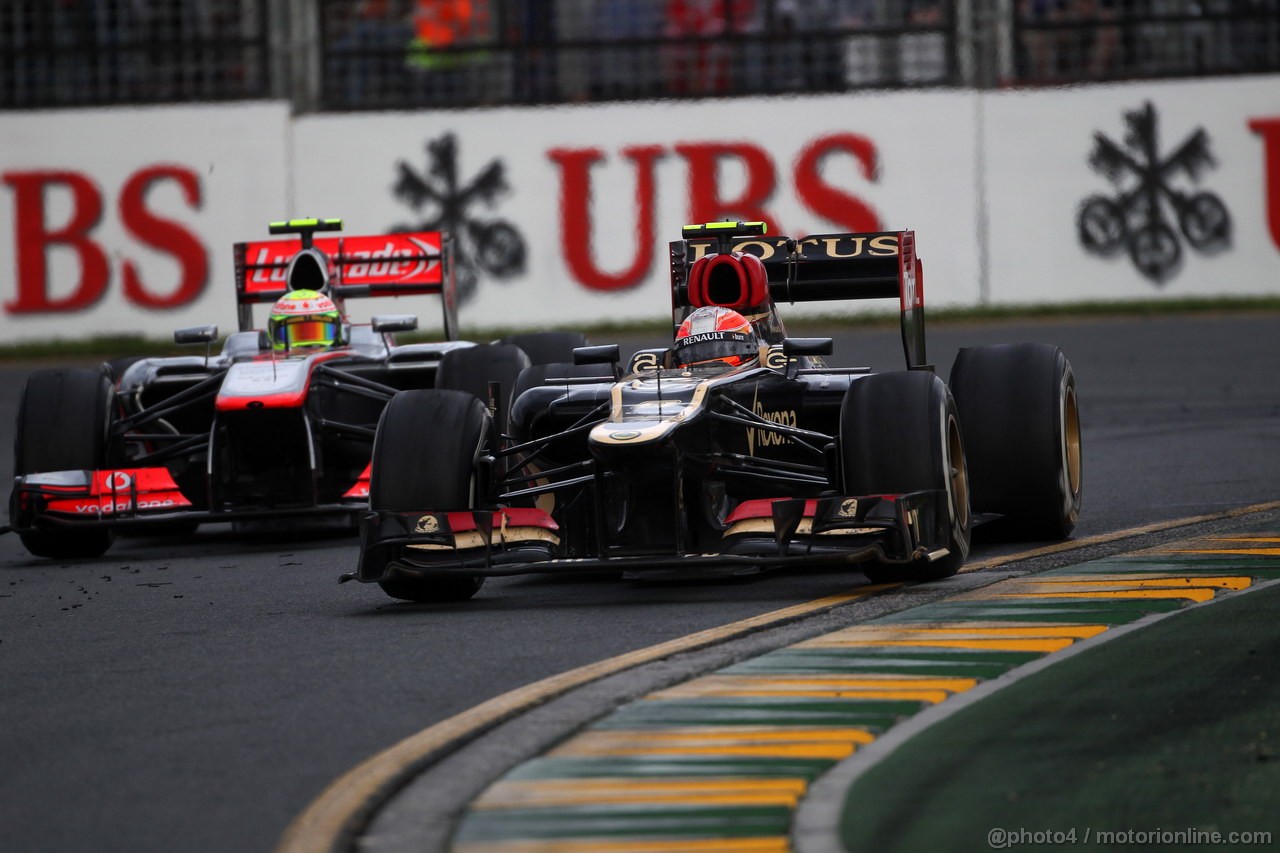 GP AUSTRALIA, 17.03.2013- Gara, spe e Romain Grosjean (FRA) Lotus F1 Team E21 