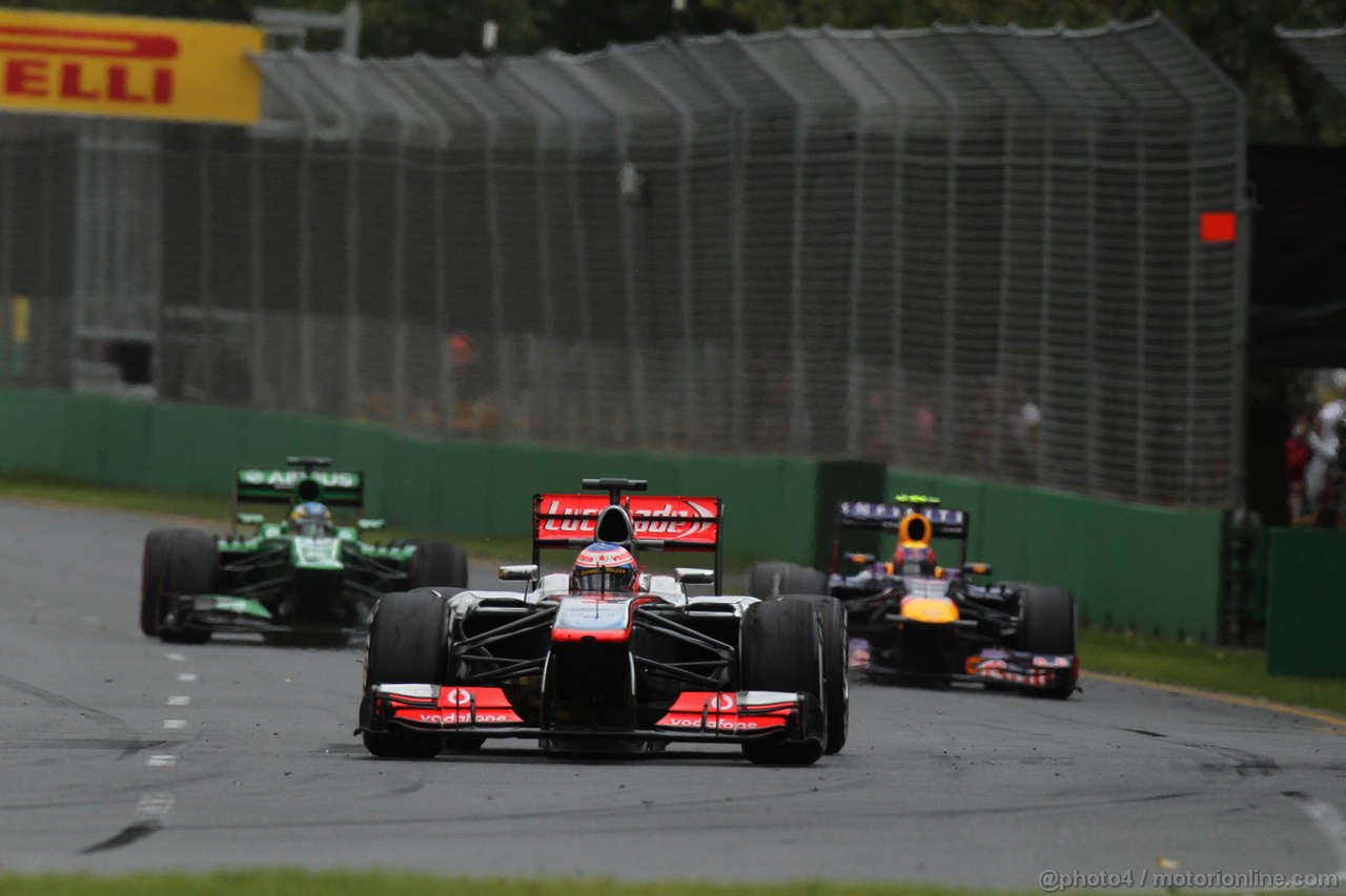 GP AUSTRALIA, 17.03.2013- Gara, Jenson Button (GBR) McLaren Mercedes MP4-28 