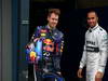 GP AUSTRALIA, 17.03.2013- Qualifiche, Sebastian Vettel (GER) Red Bull Racing RB9 pole position e Lewis Hamilton (GBR) Mercedes AMG F1 W04 terzo 