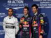 GP AUSTRALIA, 17.03.2013- Qualifiche, (L-D) terzo Lewis Hamilton (GBR) Mercedes AMG F1 W04, Sebastian Vettel (GER) Red Bull Racing RB9 pole position e secondo Mark Webber (AUS) Red Bull Racing RB9