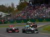 GP AUSTRALIA, 17.03.2013- Gara, Jenson Button (GBR) McLaren Mercedes MP4-28 e Nico Rosberg (GER) Mercedes AMG F1 W04 