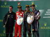 GP AUSTRALIA, 17.03.2013- Gara, Kimi Raikkonen (FIN) Lotus F1 Team E21 vincitore, secondo Fernando Alonso (ESP) Ferrari F138 e terzo Sebastian Vettel (GER) Red Bull Racing RB9