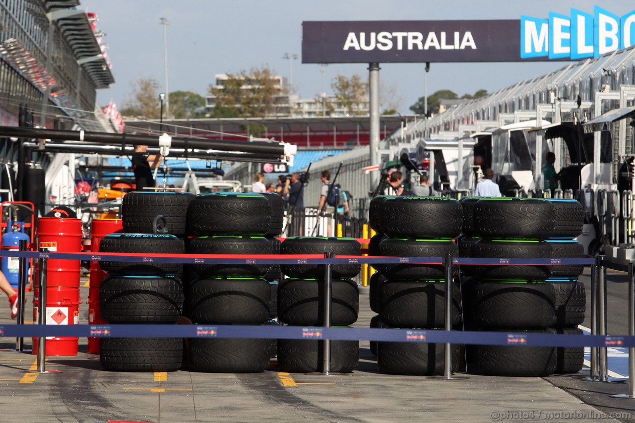 GP AUSTRALIA, 13.03.2013- Pirelli Tyres