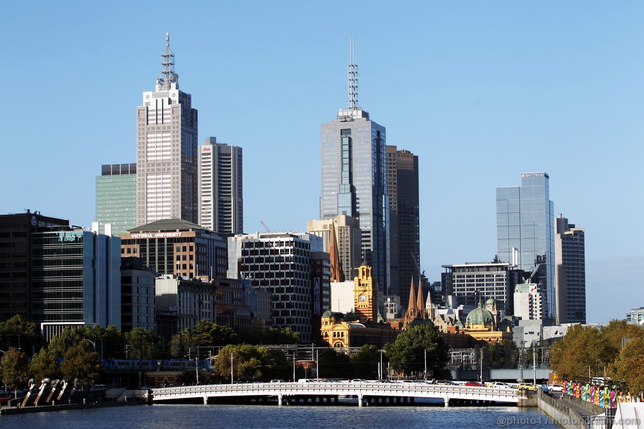 GP AUSTRALIA, 13.03.2013-Scenic Melbourne cityscape.
