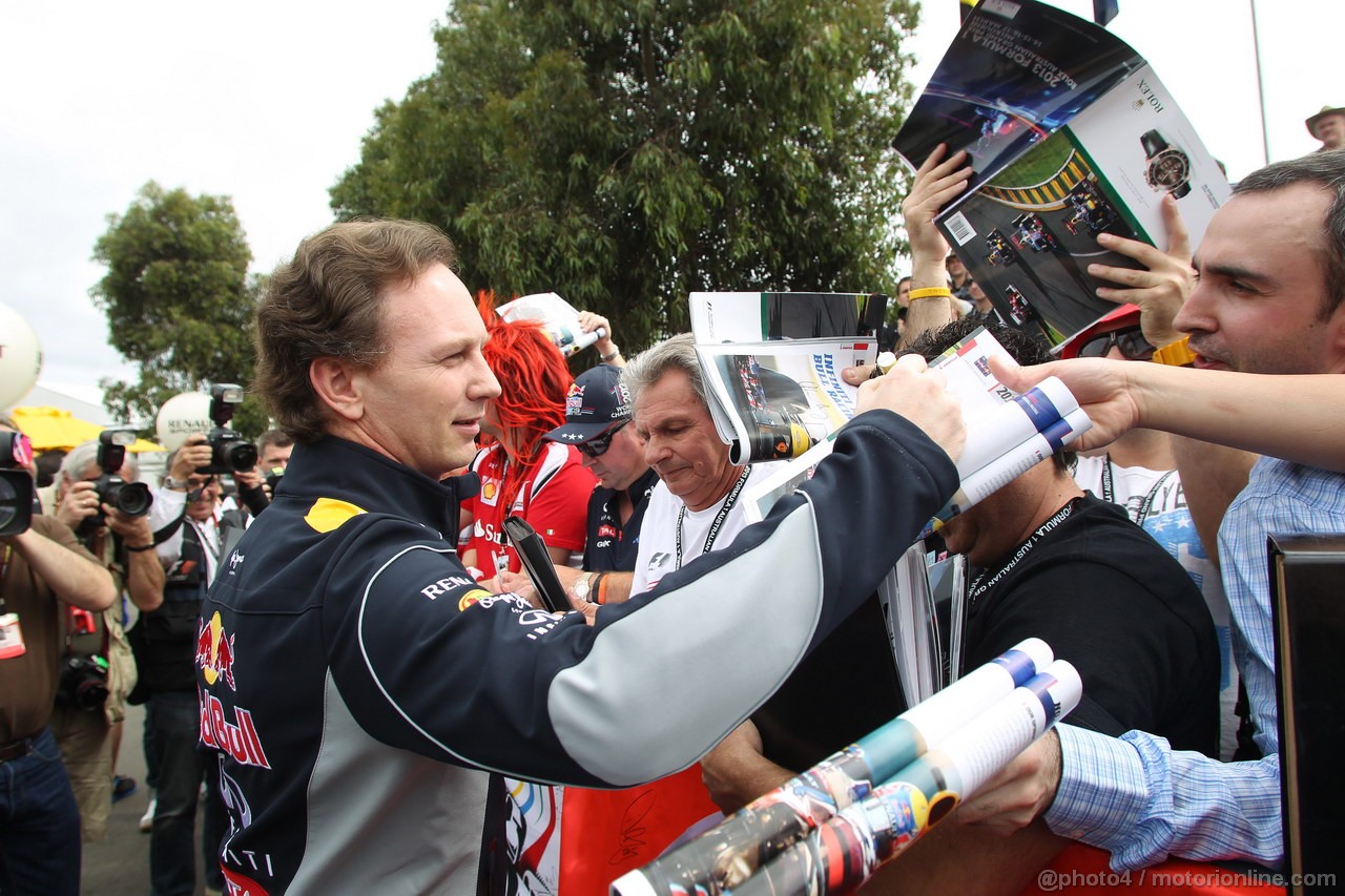 GP AUSTRALIA, 14.03.2013- Christian Horner (GBR), Red Bull Racing, Sporting Director 