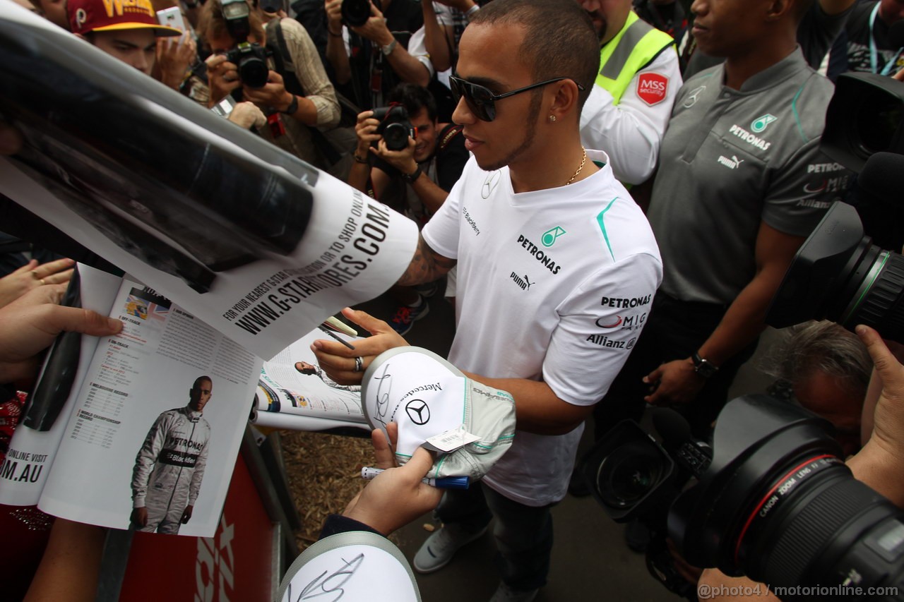 GP AUSTRALIA, 14.03.2013- Lewis Hamilton (GBR) Mercedes AMG F1 W04