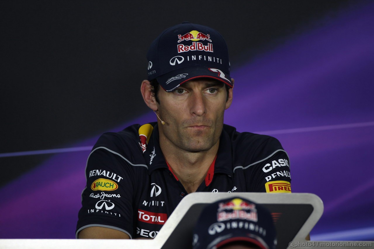 GP AUSTRALIA, 14.03.2013- Conferenza Stampa, Mark Webber (AUS) Red Bull Racing RB9 