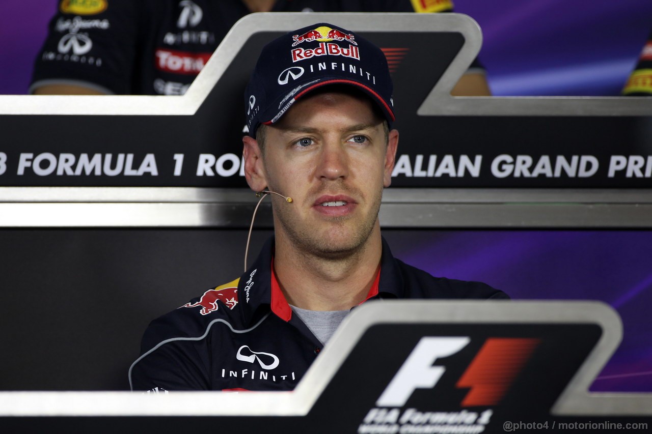 GP AUSTRALIA, 14.03.2013- Conferenza Stampa, Sebastian Vettel (GER) Red Bull Racing RB9 