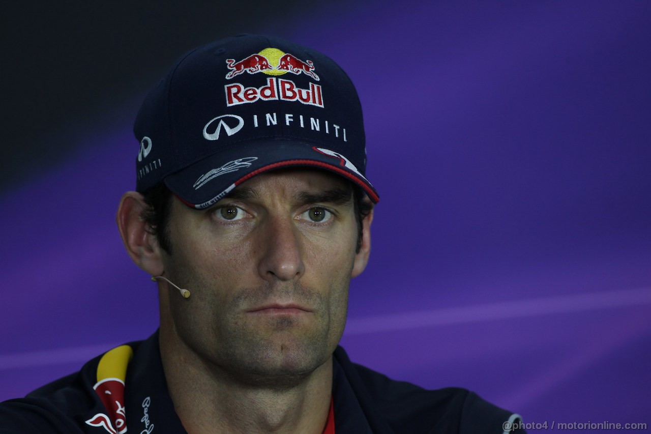 GP AUSTRALIA, 14.03.2013- Conferenza Stampa, Mark Webber (AUS) Red Bull Racing RB9 