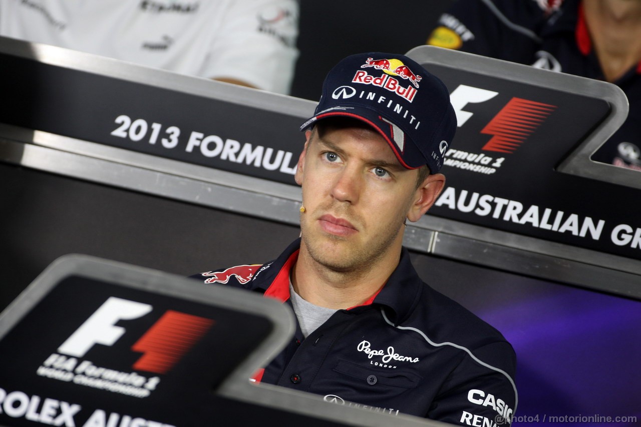 GP AUSTRALIA, 14.03.2013- Conferenza Stampa, Sebastian Vettel (GER) Red Bull Racing RB9