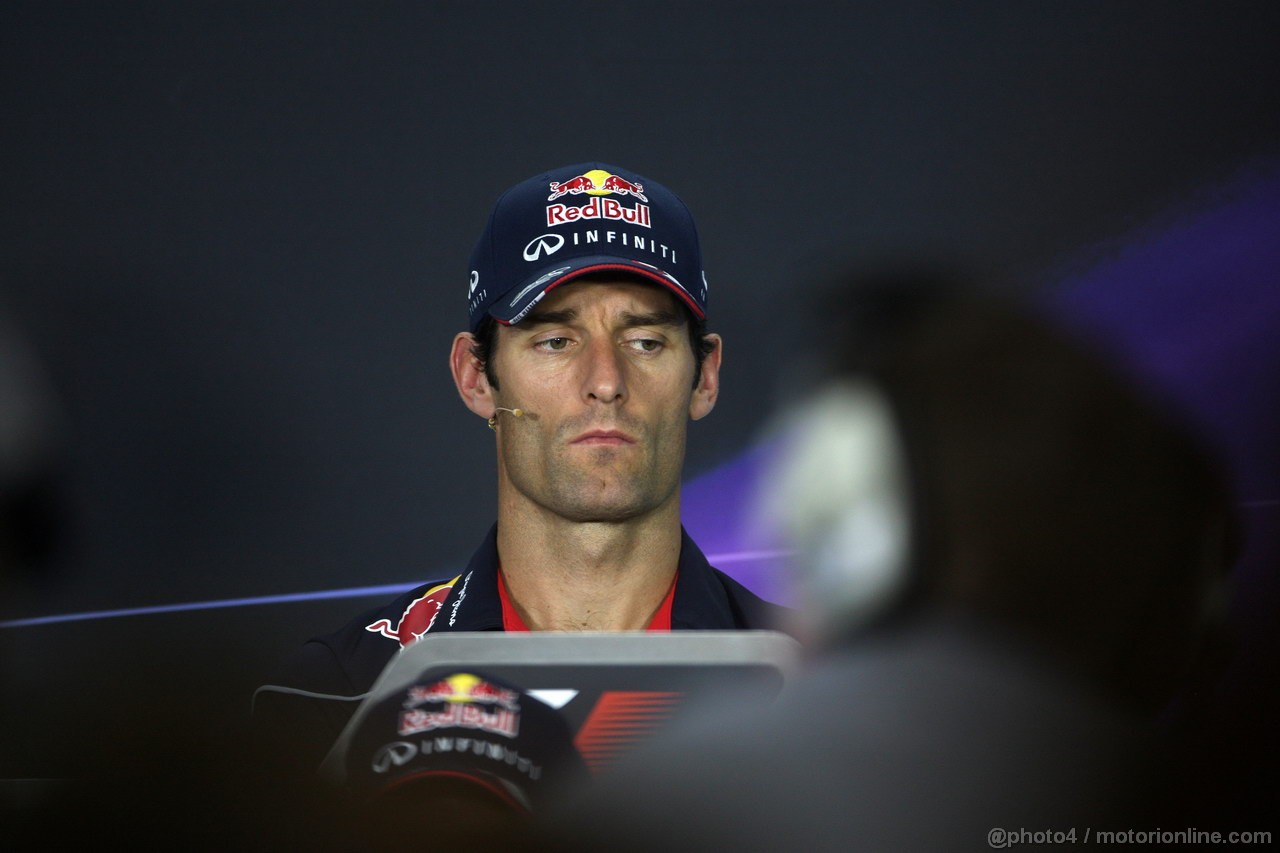 GP AUSTRALIA, 14.03.2013- Conferenza Stampa, Mark Webber (AUS) Red Bull Racing RB9 