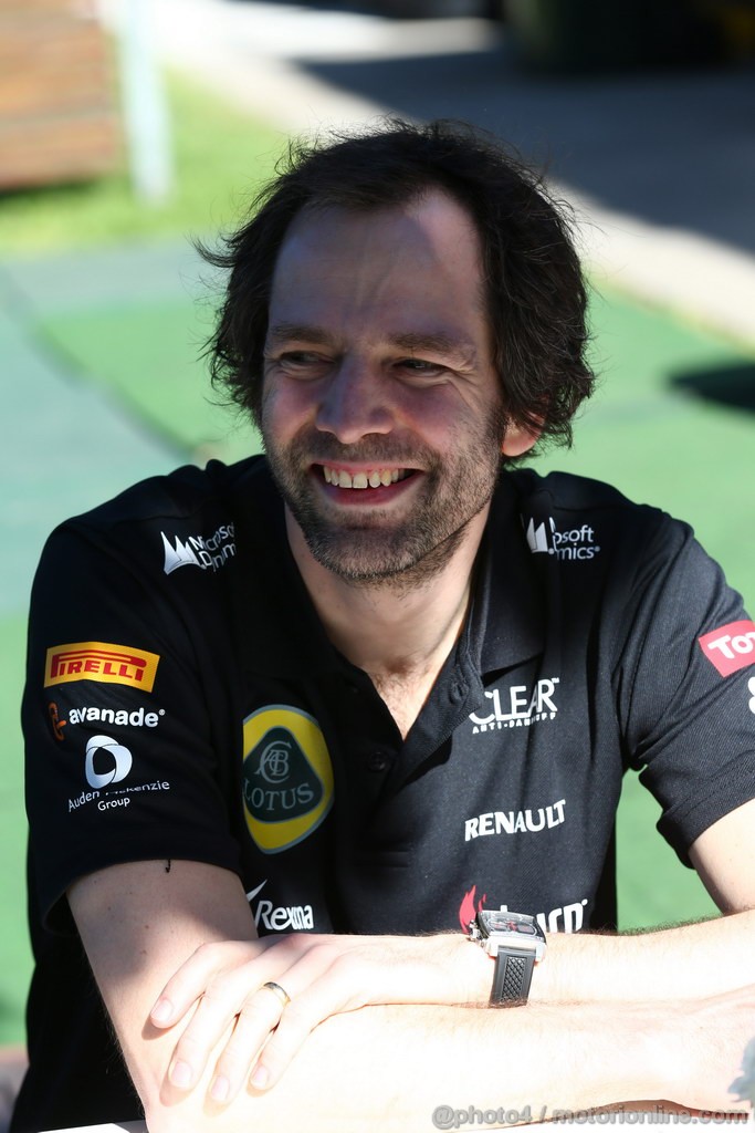 GP AUSTRALIA, 14.03.2013- Ciaron Pilbeam (GBR) Lotus F1 Team Chief Gara Engineer.