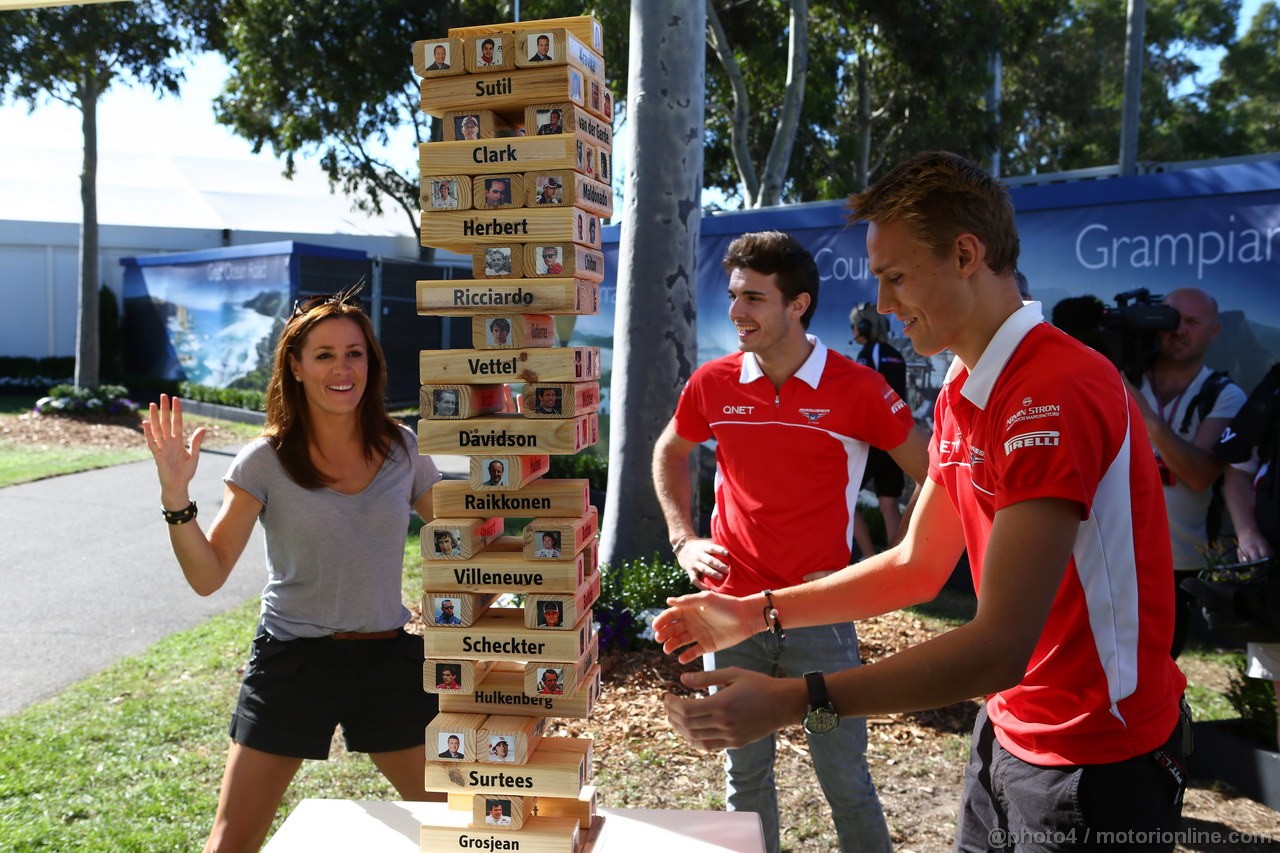 GP AUSTRALIA, 14.03.2013- Jules Bianchi (FRA) Marussia F1 Team MR02 e Max Chilton (GBR), Marussia F1 Team MR02 