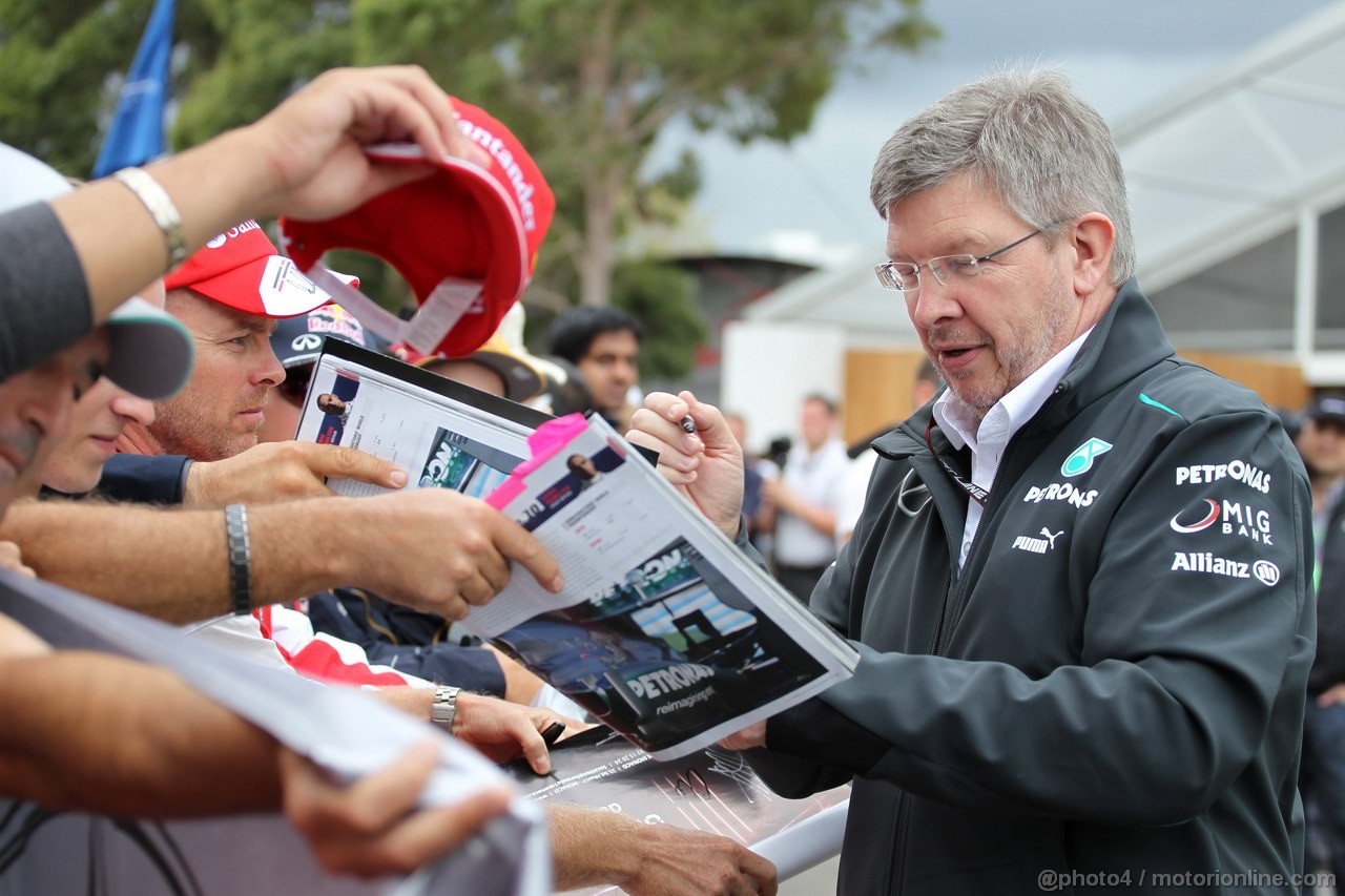 GP AUSTRALIA, 16.03.2013- Ross Brawn (GBR), Team Principal, Mercedes GP 