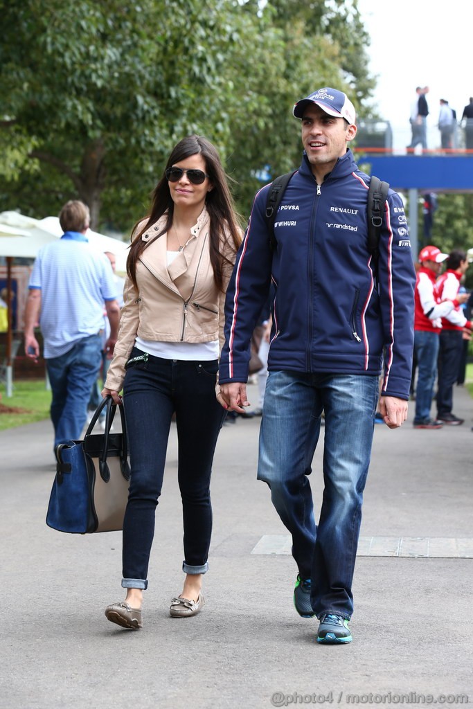 GP AUSTRALIA, 16.03.2013- Pastor Maldonado (VEN) Williams F1 Team FW35 e Domenica