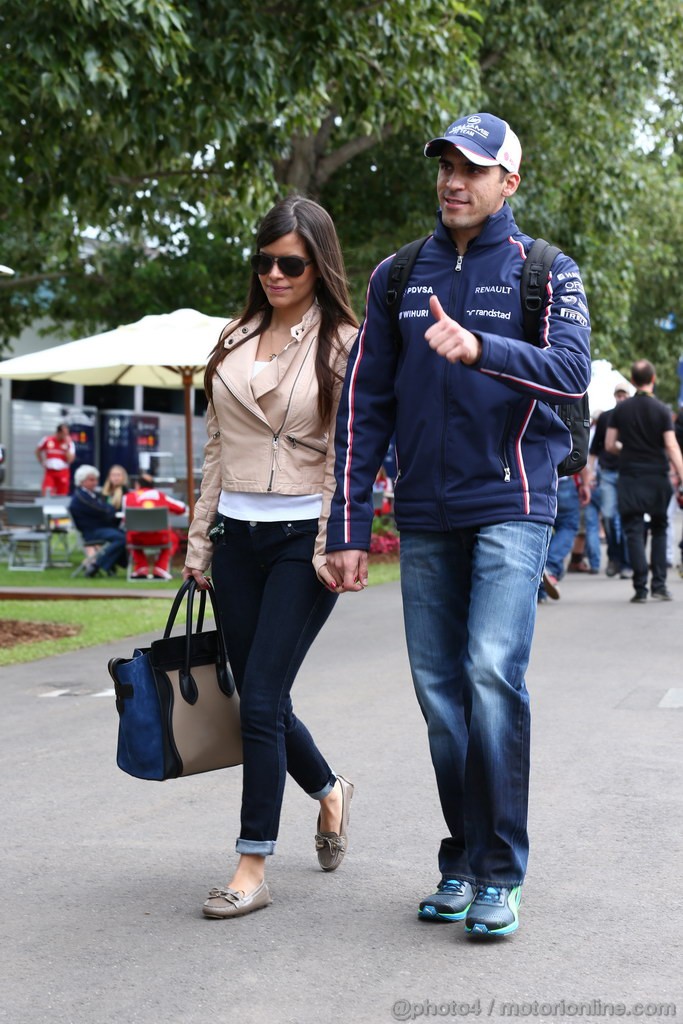 GP AUSTRALIA, 16.03.2013- Pastor Maldonado (VEN) Williams F1 Team FW35 e Domenica