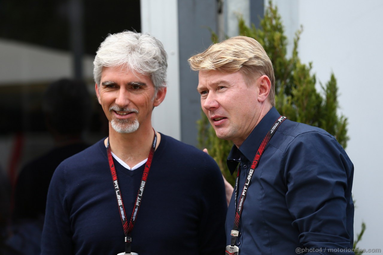 GP AUSTRALIA, 16.03.2013- Demon Hill e Mika Hakkinen (FIN), ex F1 driver 