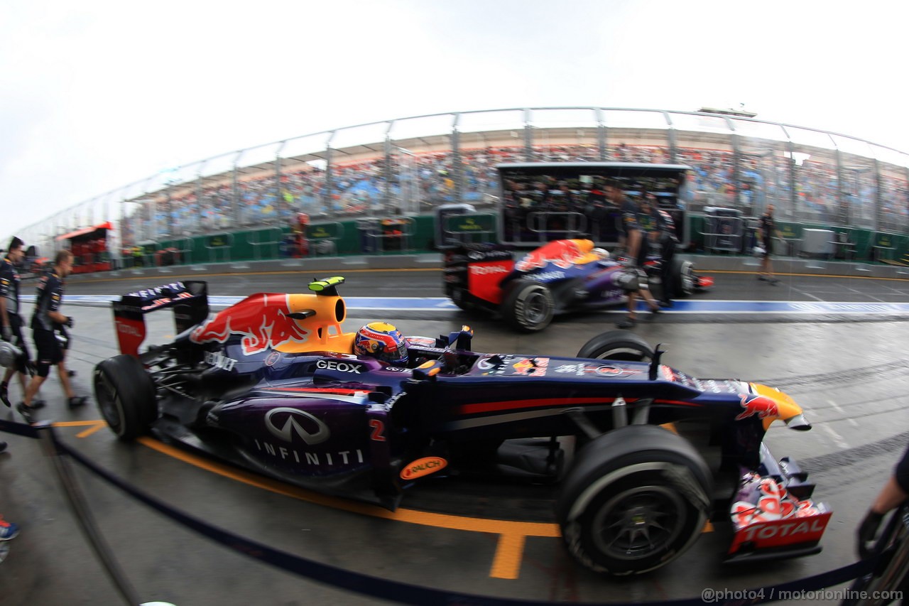 GP AUSTRALIA, 16.03.2013- Prove Libere 3, Mark Webber (AUS) Red Bull Racing RB9