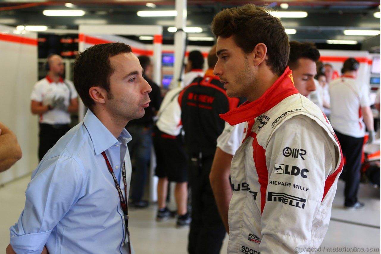 GP AUSTRALIA, 16.03.2013- Prove Libere 3, Nicola Todt (FRA) e Jules Bianchi (FRA) Marussia F1 Team MR02