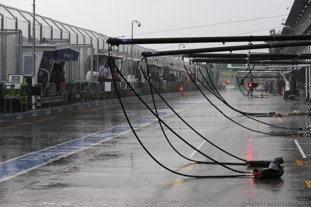 GP AUSTRALIA, 16.03.2013- Qualifiche, Pit lane 