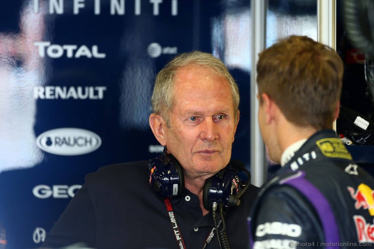 GP AUSTRALIA, 15.03.2013- Prove Libere 1, Helmut Marko (AUT), Red Bull Racing, Red Bull Advisor e Sebastian Vettel (GER) Red Bull Racing RB9