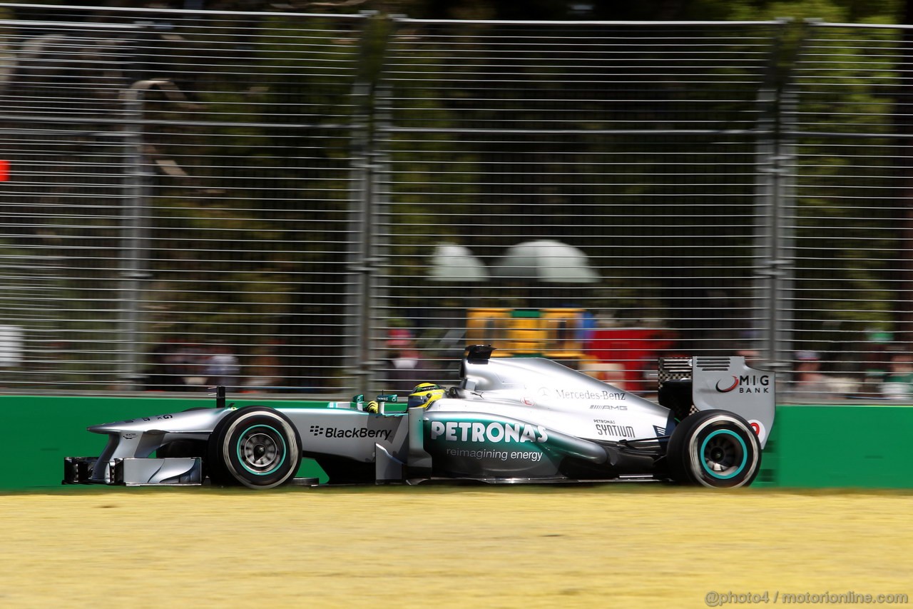 GP AUSTRALIA, 15.03.2013- Prove Libere 1, Nico Rosberg (GER) Mercedes AMG F1 W04 