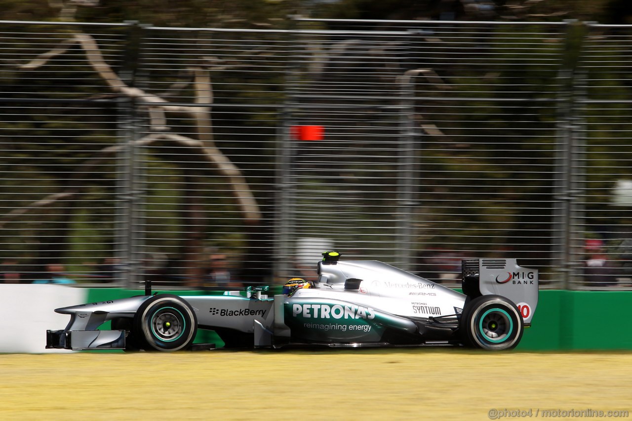 GP AUSTRALIA, 15.03.2013- Prove Libere 1, Lewis Hamilton (GBR) Mercedes AMG F1 W04 