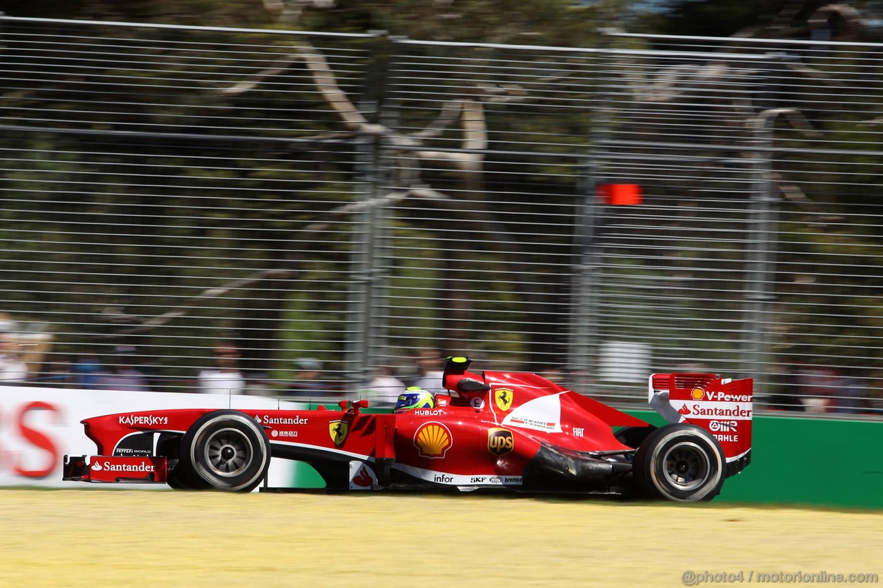 GP AUSTRALIA, 15.03.2013- Prove Libere 1, Felipe Massa (BRA) Ferrari F138 