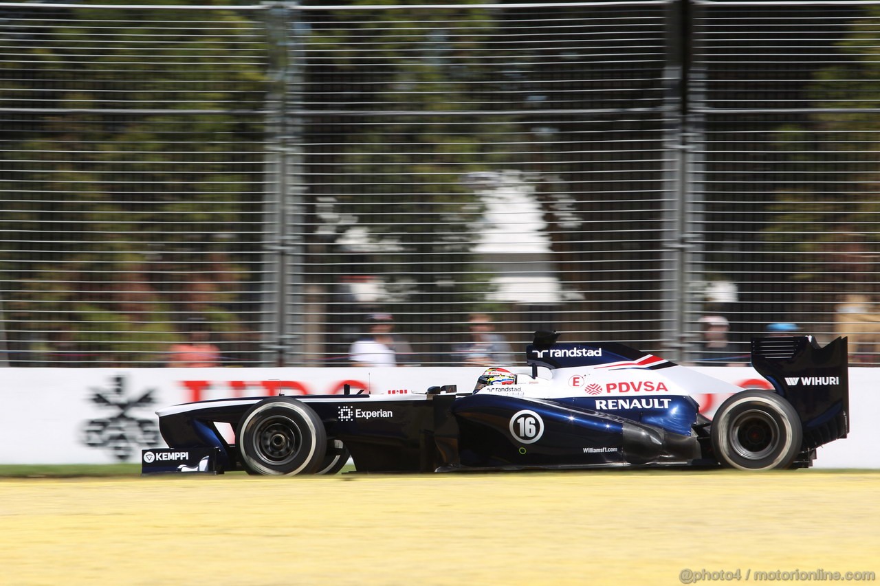 GP AUSTRALIA, 15.03.2013- Prove Libere 1, Pastor Maldonado (VEN) Williams F1 Team FW35 