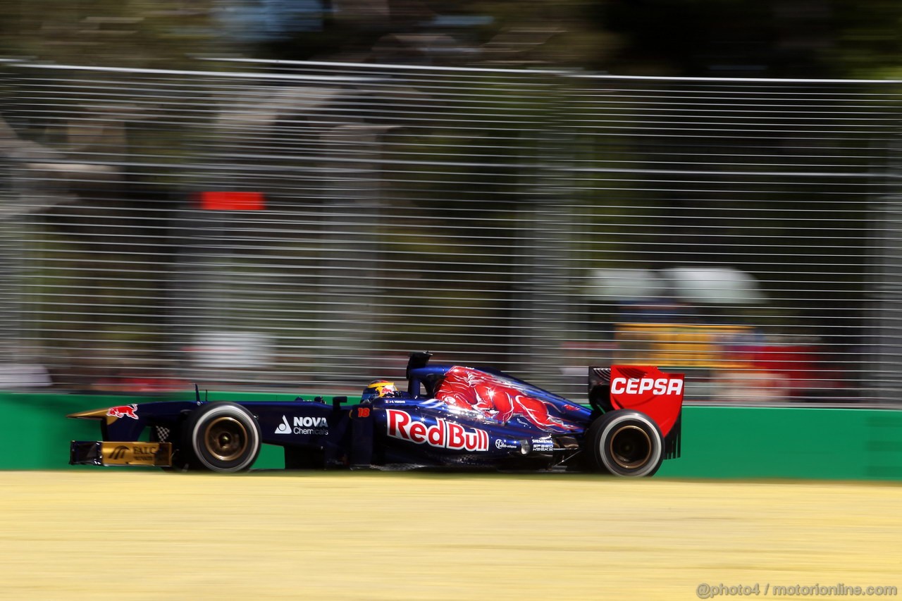 GP AUSTRALIA, 15.03.2013- Prove Libere 1, Jean-Eric Vergne (FRA) Scuderia Toro Rosso STR8 