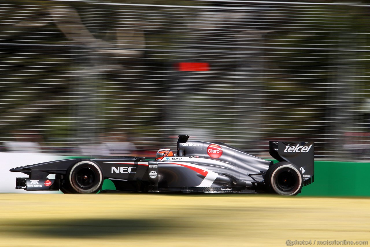 GP AUSTRALIA, 15.03.2013- Prove Libere 1, Nico Hulkenberg (GER) Sauber F1 Team C32 