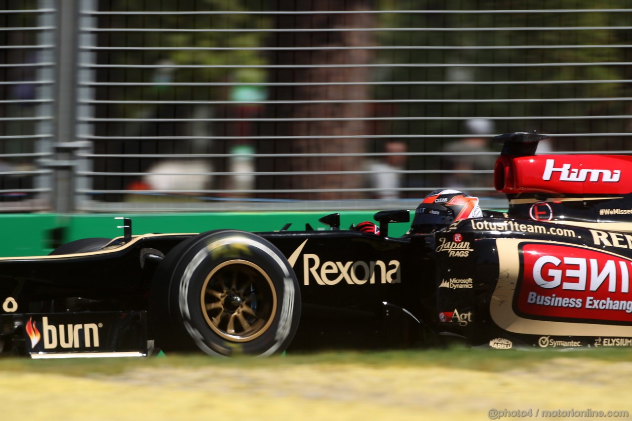 GP AUSTRALIA, 15.03.2013- Prove Libere 1, Kimi Raikkonen (FIN) Lotus F1 Team E21 