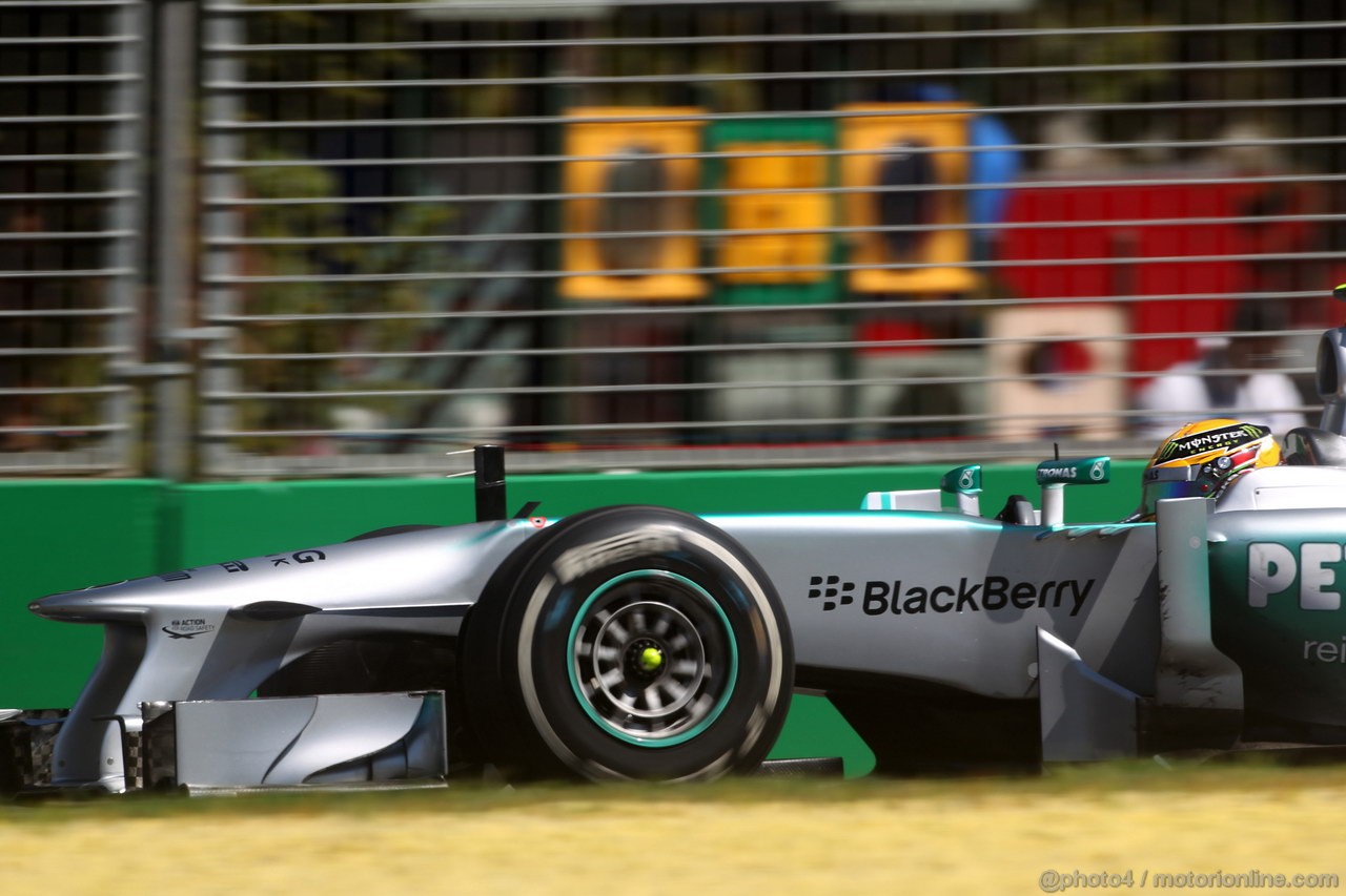 GP AUSTRALIA, 15.03.2013- Prove Libere 1, Lewis Hamilton (GBR) Mercedes AMG F1 W04 