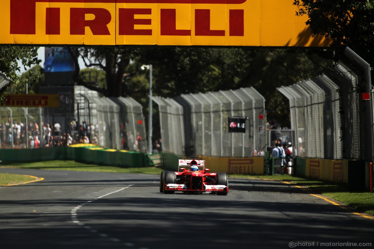 GP AUSTRALIA, 15.03.2013- Prove Libere 1, Fernando Alonso (ESP) Ferrari F138 