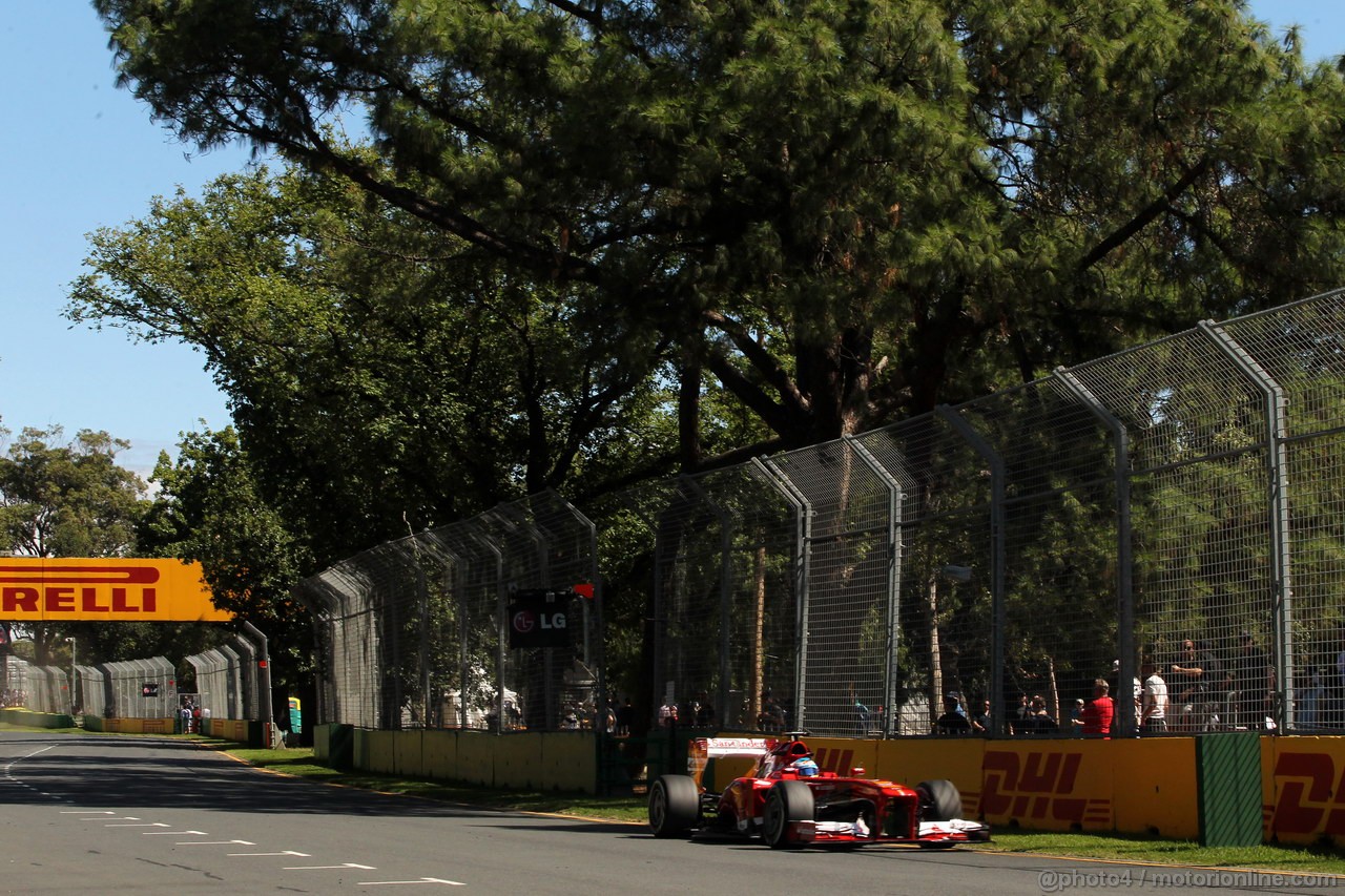 GP AUSTRALIA, 15.03.2013- Prove Libere 1, Fernando Alonso (ESP) Ferrari F138 