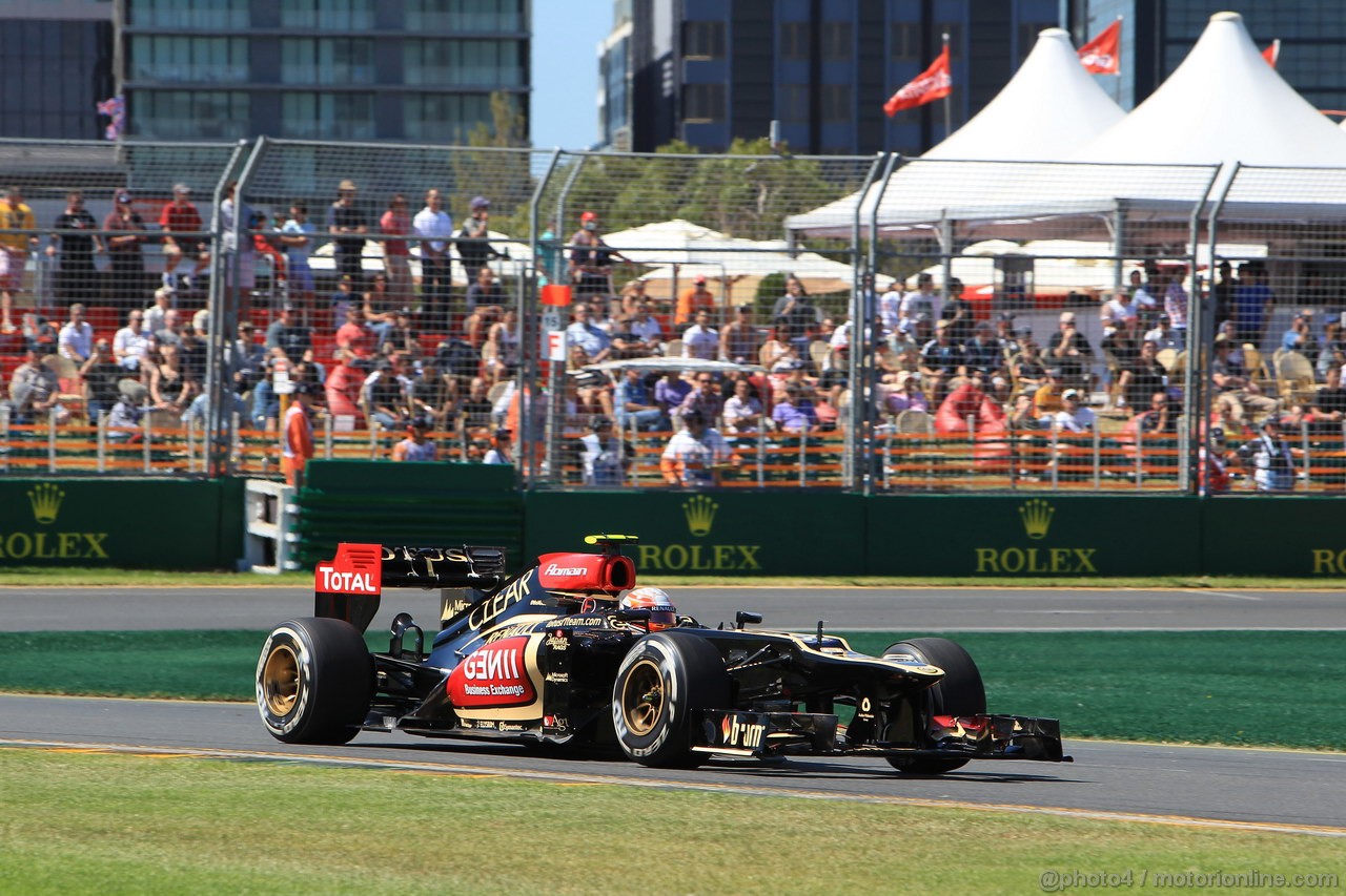 GP AUSTRALIA, 15.03.2013- Prove Libere 1, Romain Grosjean (FRA) Lotus F1 Team E21 