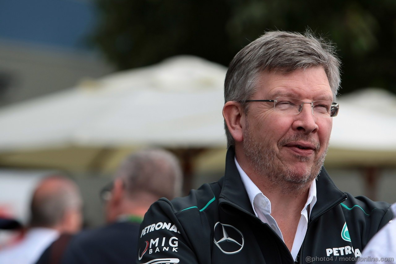 GP AUSTRALIA, 15.03.2013- Prove Libere 1,Ross Brawn (GBR), Team Principal, Mercedes GP 