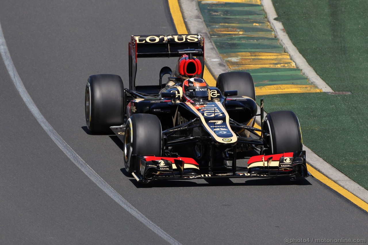 GP AUSTRALIA, 15.03.2013- Prove Libere 1, Kimi Raikkonen (FIN) Lotus F1 Team E21 