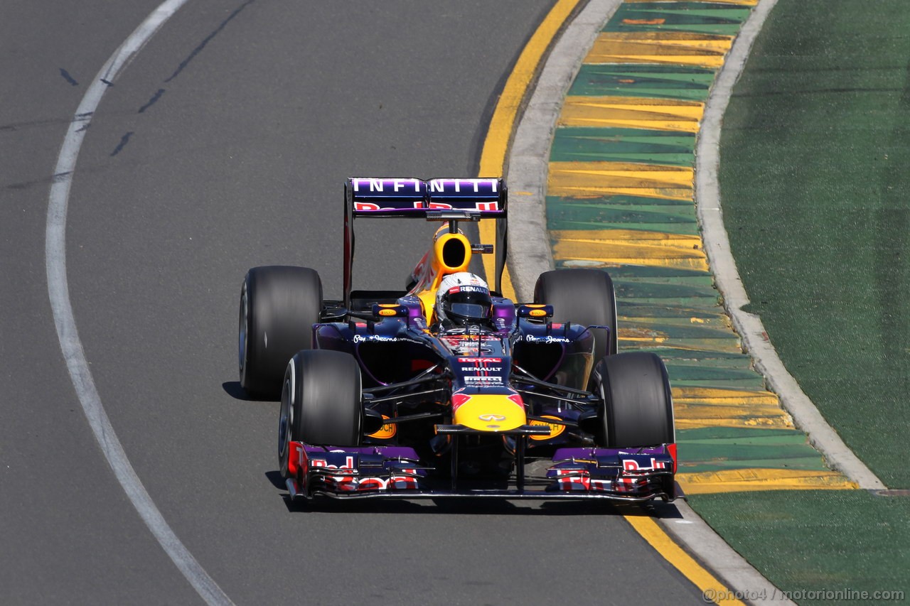 GP AUSTRALIA, 15.03.2013- Prove Libere 1, Sebastian Vettel (GER) Red Bull Racing RB9 