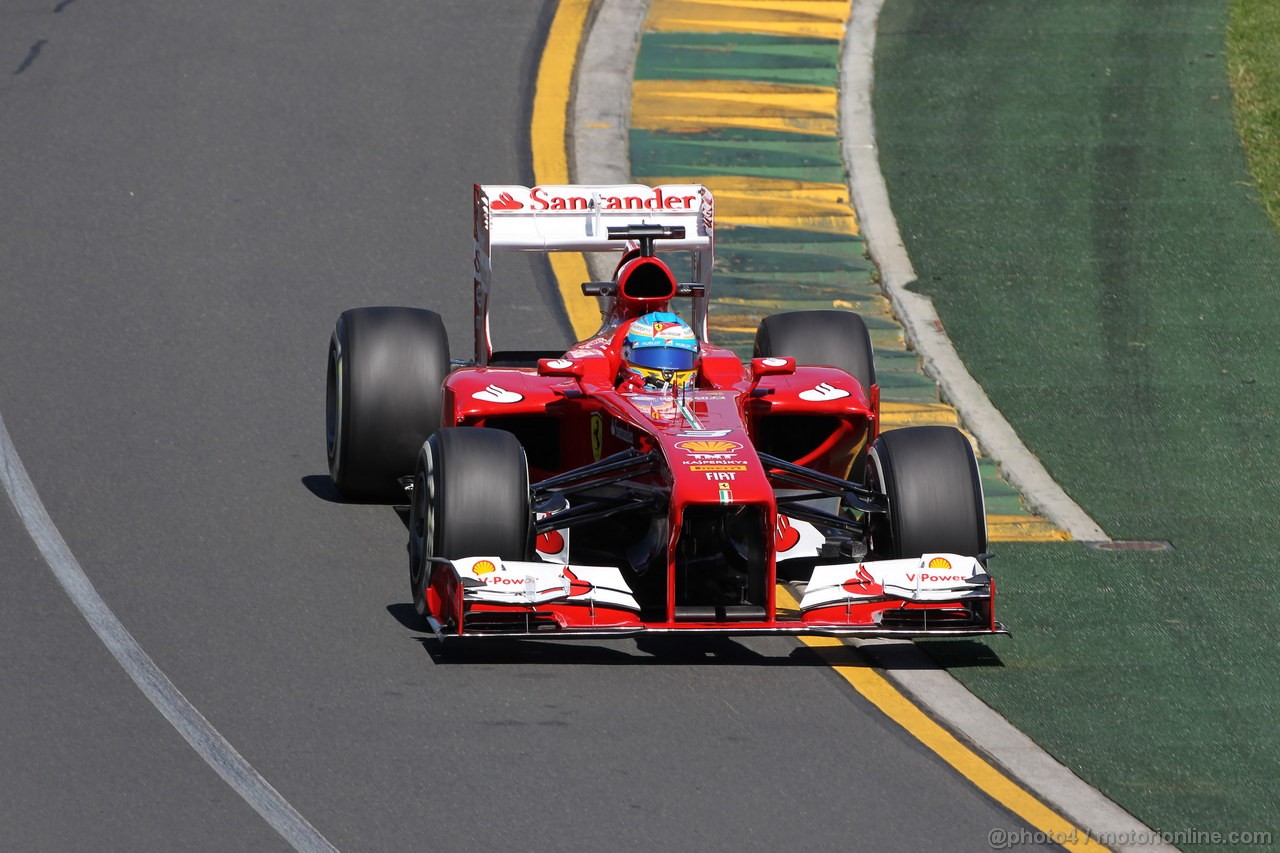GP AUSTRALIA, 15.03.2013- Prove Libere 1, Fernando Alonso (ESP) Ferrari F138 