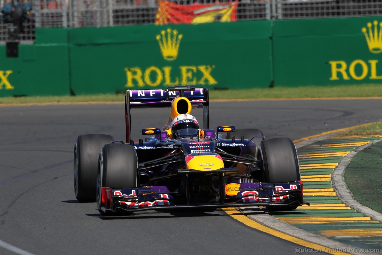 GP AUSTRALIA, 15.03.2013- Prove Libere 1, Sebastian Vettel (GER) Red Bull Racing RB9 